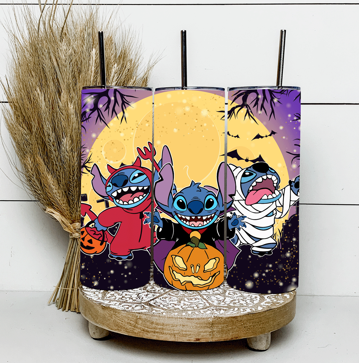 Stitch Halloween Costume Full Moon - Best Day Ever - 20oz Skinny Tumbl –  Nxtlvyl Creations